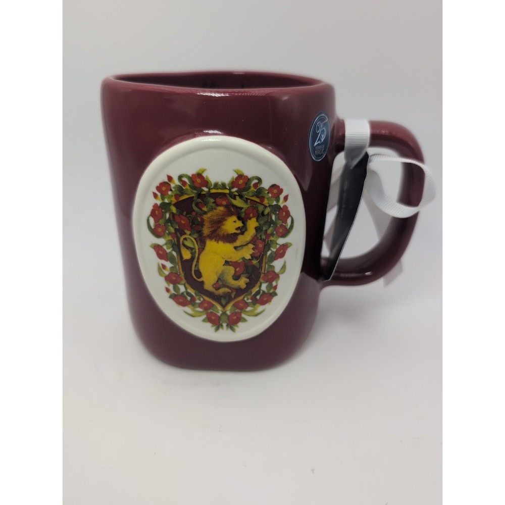 Rae Dunn x Harry Potter Maroon Gryffindor House Mug W Lion Crest NWT 25 Years